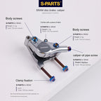S-Parts Titanium Caliper Bolt Kit - Compatible with SRAM RED/FORCE