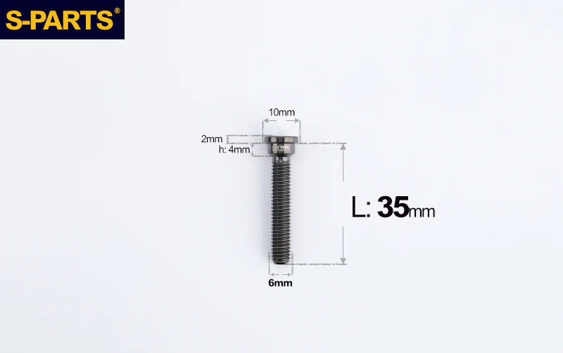 S-Parts Titanium Seat Mast Clamp Rail Assembly Bolt - Compatible with TREK
